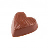 Pralinenform Herz mit Wellenmuster