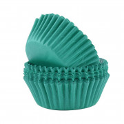 Moules à cupcakes vert mer, 60 pièces