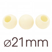 Mini Hollow Balls White Ø 21 mm, 63 pieces