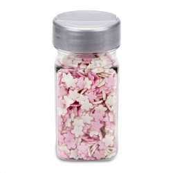 Streudekor Blumen Rosa und Weiss 45 g