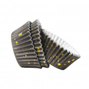 Cupcake Molds Black & Gold, 30 pieces