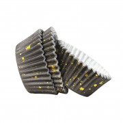 Cupcake Förmchen Schwarz & Gold, 30 Stück