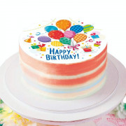 Topper per torta in carta commestibile "Happy Birthday