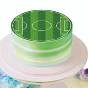 Cake Topper aus Esspapier Fussballfeld