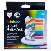 ProGel food coloring rainbow set 6 colors