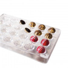 Pralinenform Halbkugel für 24 edle Pralinen