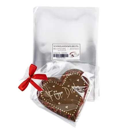 Sacchetto per barrette di cioccolato 16,5 x 23,5 cm, 25 pezzi