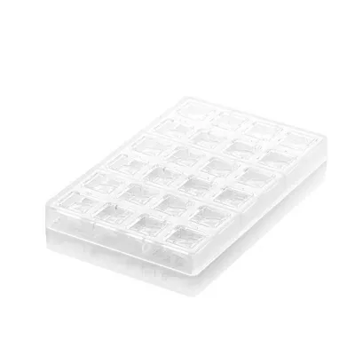 Praline mold Halfpipe 24 chocolates for noble chocolates