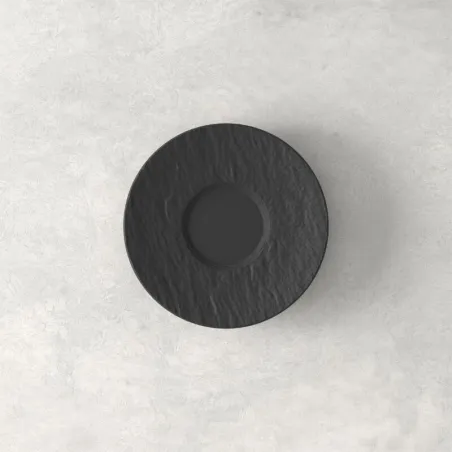 Manufacture Rock Piattino per moka/espresso, nero di Villeroy & Boch