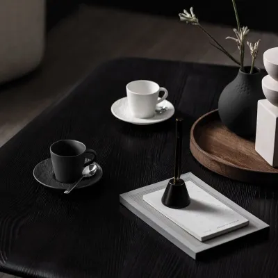 Manufacture Rock Piattino per moka/espresso, nero di Villeroy & Boch