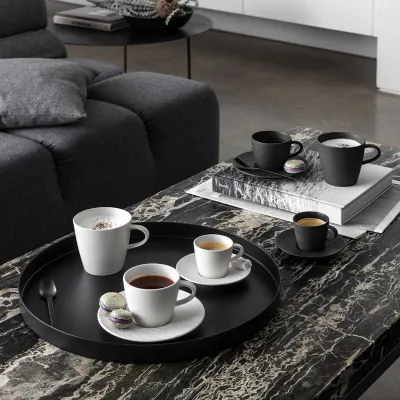 Manufacture Rock Piattino per moka/espresso, nero di Villeroy & Boch