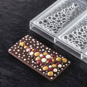 Chocolate bar casting mold bubbles Christmas tree