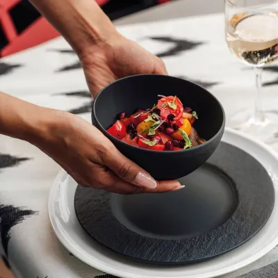 Manufacture Rock Coupe à dessert, 14 cm, Noir de Villeroy & Boch
