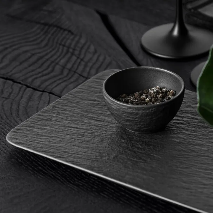 Manufacture Rock Dip Bowl Set 4 Pezzi, Nero di Villeroy & Boch