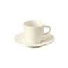 Manufacture Rock Mocha / Espresso Saucer, White by Villeroy & Boch