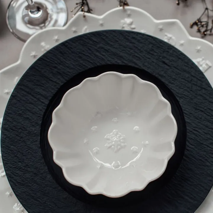 Piatto da portata Manufacture Rock 27 cm, nero di Villeroy & Boch