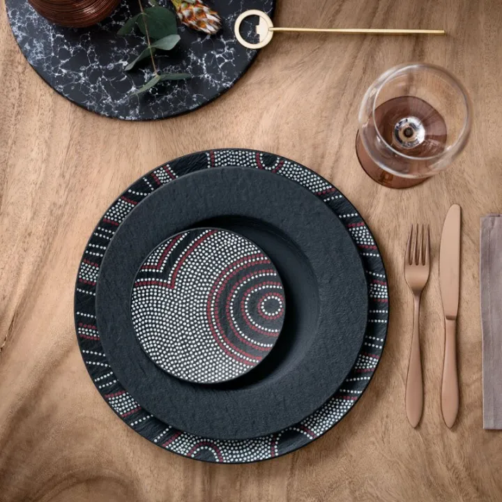 Piatto da portata Manufacture Rock 27 cm, nero di Villeroy & Boch