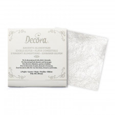 Foglia d'argento 23 carati, 5 lamine, 86 x 86 mm