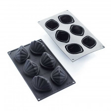 Silikonform Calipso Muscheln, 6 Stück