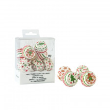 200 Papier Pralinenkapseln Weihnachten