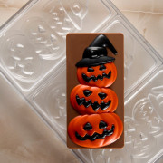 Chocolate bar casting mold Halloween pumpkins