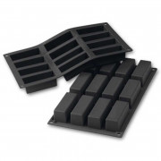 Silicone mold bars 8 x 3 cm 12 pieces