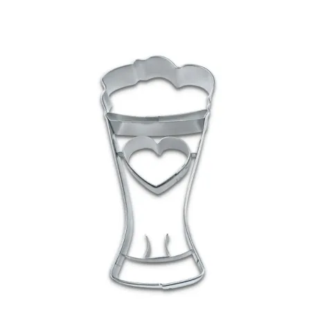 Cookie cutter beer glass