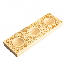 Handgeschnitzte Ravioli 3er-Holzform Decor