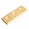 Handgeschnitzte Ravioli 3er-Holzform Decor