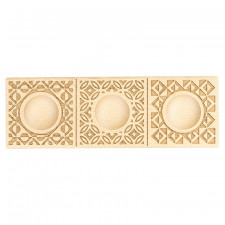 Handgeschnitzte Ravioli 3er-Holzform Decor