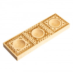 Handgefertigte Ravioli 3er-Holzform Herzen