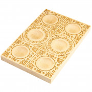 Handmade ravioli 6-piece wooden mold flowers