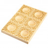 Handgeschnitzte Ravioli 6er-Holzform Nordisch