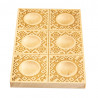 Handgeschnitzte Ravioli 6er-Holzform Nordisch