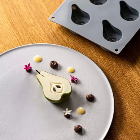 Stampo per patisserie in silicone per mezza pera