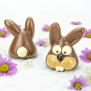Moule à chocolat 3D tête de lapin, 4 pièces