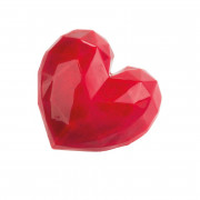 Diamond heart praline mold, 6 pieces