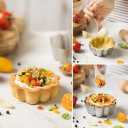 Design Tartes-Backform Rund mit Hebeboden, Ø 8 cm