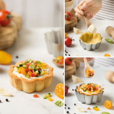 Design Tartes-Backform Rund mit Hebeboden, Ø 8 cm