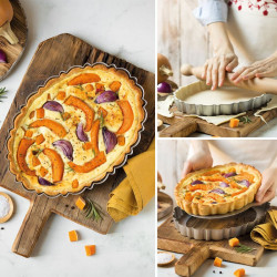 Design Tartes-Backform Oval mit Hebeboden, 29 x 20 cm