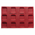 Tapis de cuisson perforé en silicone carré 12 pièces, 8.5 cm