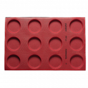 Perforated silicone baking mat round 12 pieces, Ø 10 cm