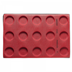 Perforierte Silikonbackmatte Rund 15 Stück, Ø 8 cm
