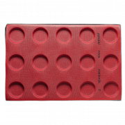 Perforated silicone baking mat round 15 pieces, Ø 8 cm
