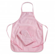 Children's apron pink, 2-piece set