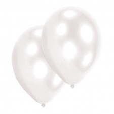 Pearl White latex balloons, 10 pieces