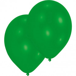 Balloons green, 10 pieces