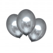 Palloncini argento metallizzato, 6 pezzi