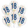 Confetti balloon 18 years, 6 pieces