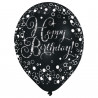 Ballons Happy Birthday Mix, 6 pièces